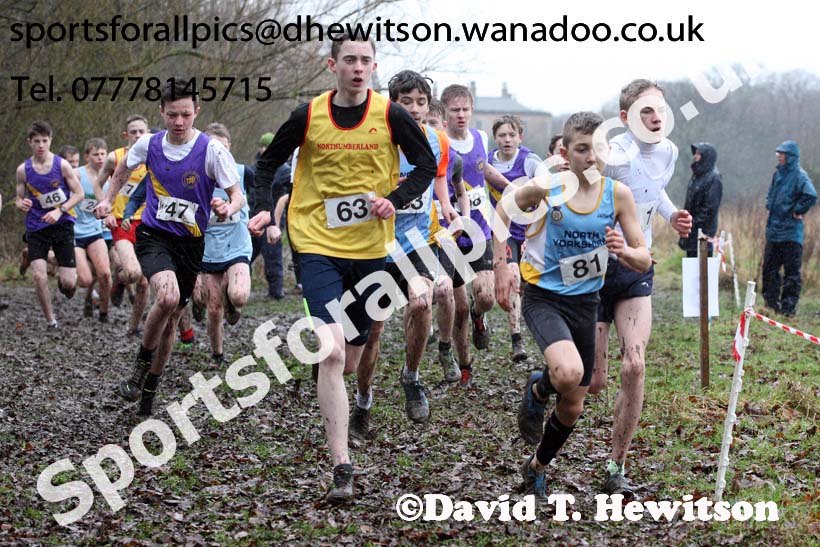 Junior boys Northern Inter Counties Schools Cross Country, Stockton. Photo: David T. Hewitson/Sports for All Pics